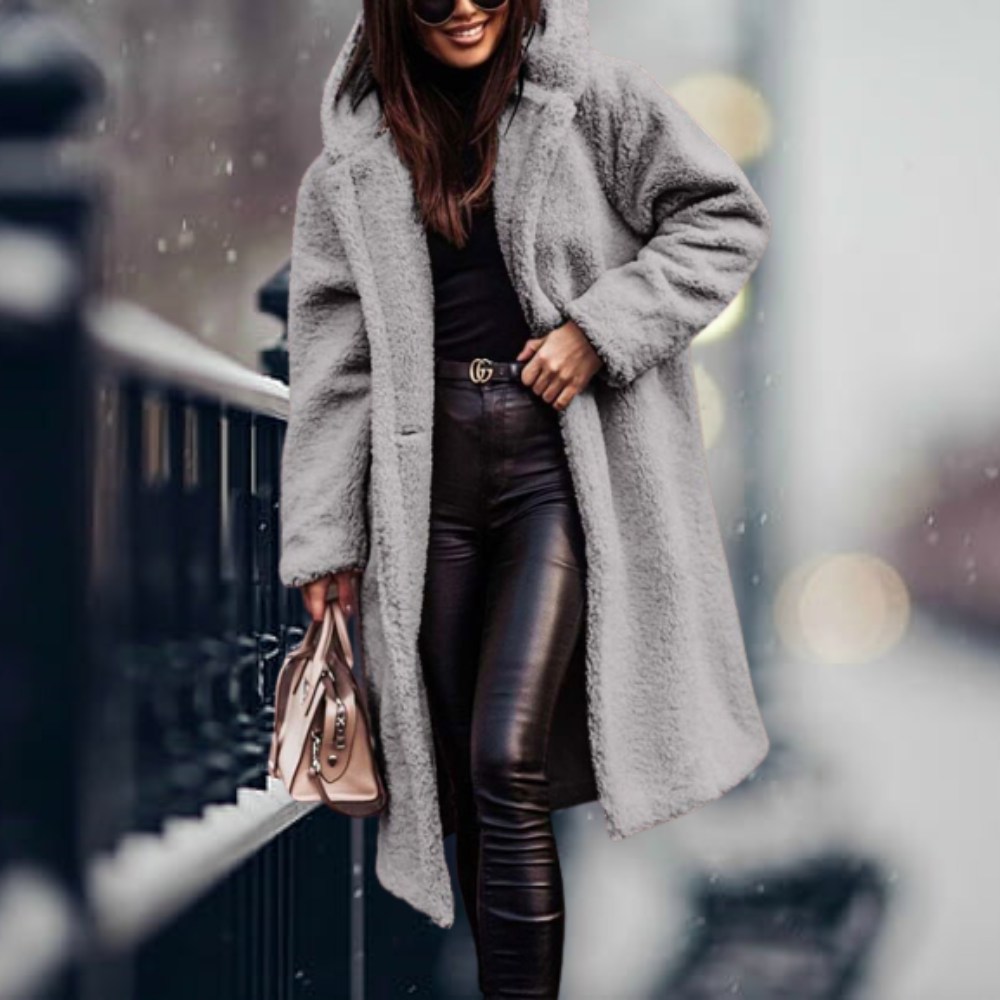 W&W - Opulent Comfort: Faux Fur Hooded Coat