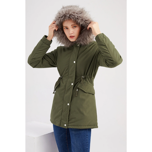 Alicia | Women's Button-Detail Winter Parka Jacket