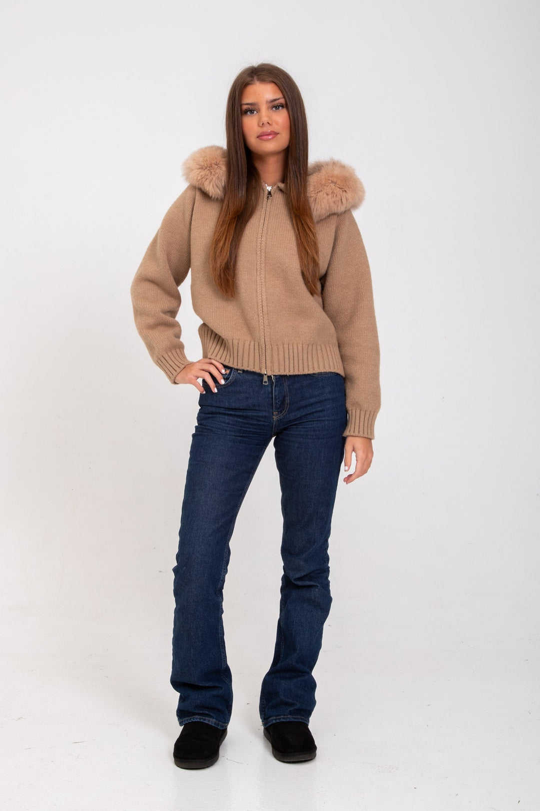 Warm and Stylish Hooded Wool Coat