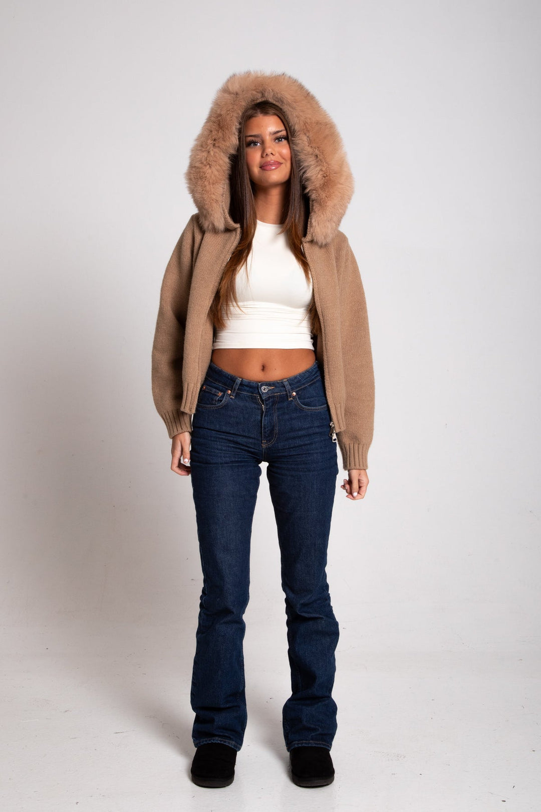 Warm and Stylish Hooded Wool Coat
