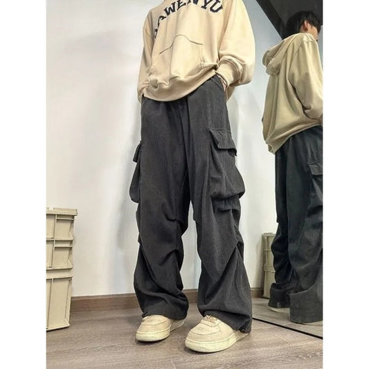Alina | Harajuku-Style Corduroy Cargo Pants