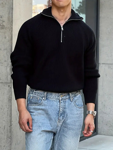 MAX | Trendy Men's Zip-Up Sweater for Effortless Casual Style