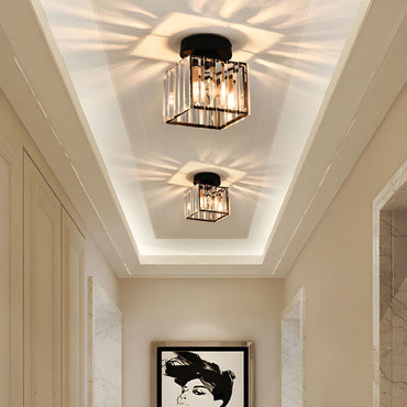 Contemporary Crystal Ceiling Light – CrystalGlow