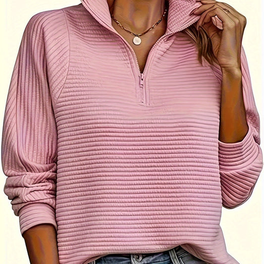Elise | Cozy Textured Long Sleeve Sweatshirt