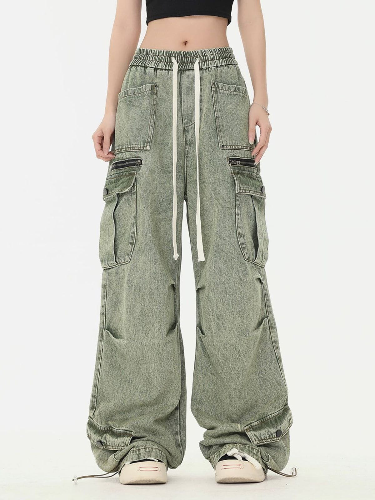 Esmée | Adjustable Waist Cargo Jeans
