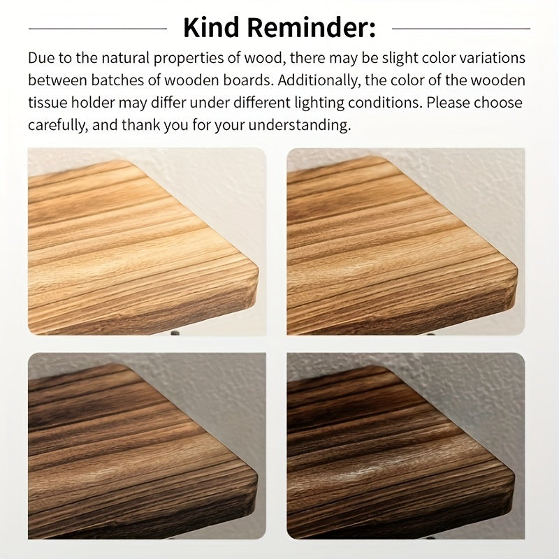 TissueLedge | Vertical Wooden Napkin Holder - Space-Saving Organizer for Kitchen and Bathroom