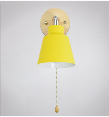TwistGlow Wall Lamp with Pull Cord Switch