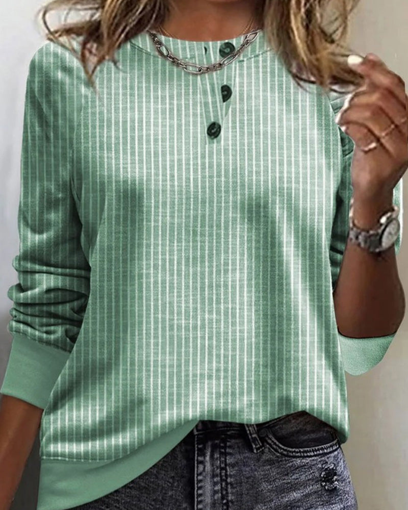 Striped Crew Neck Sweater