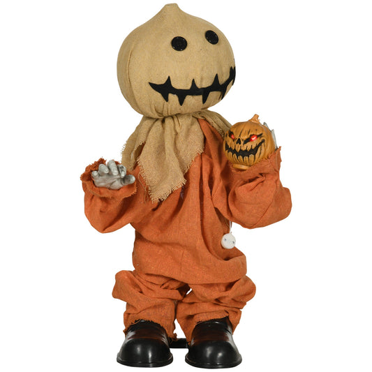 Motion-Activated Halloween Scarecrow - Spooky LED Garden Decoration (80 cm)