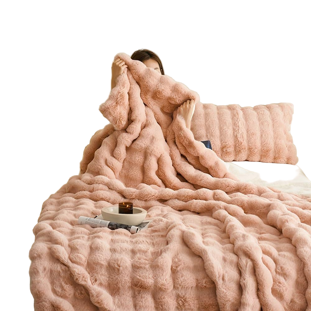 Velvet and Fleece Winter Cuddle Blanket