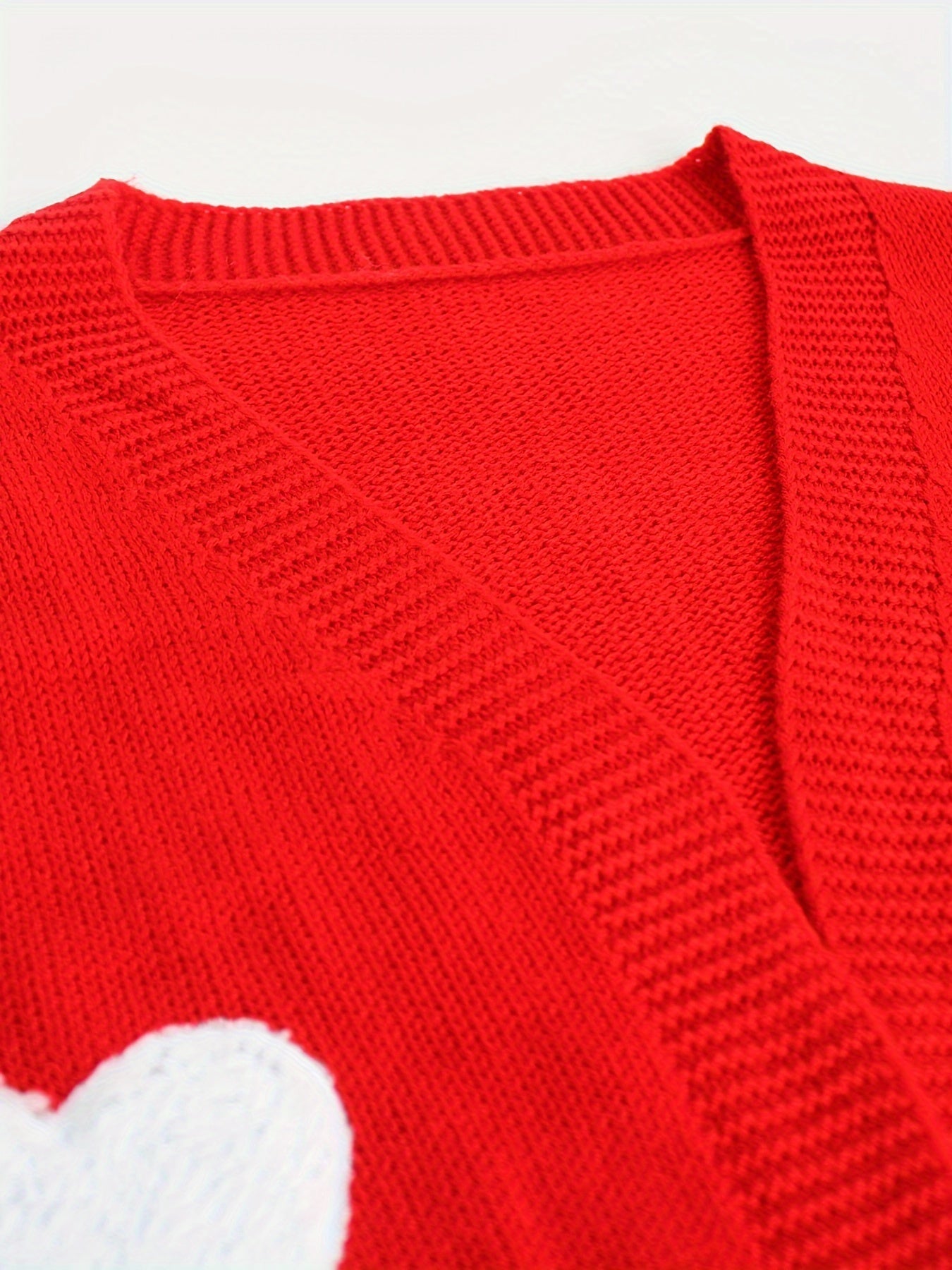 Lotte | Heart-Embellished Open Front Cardigan