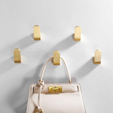 Goldure | Contemporary Gold-Plated Wall Hook - Stylish Hanger for Clothes, Towels, and Bathrobes