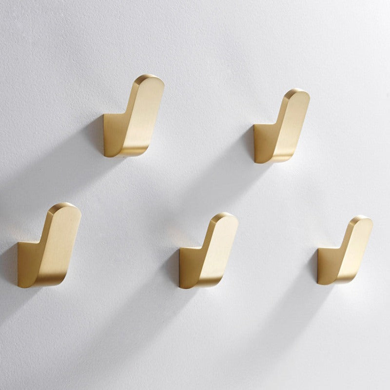 Goldure | Contemporary Gold-Plated Wall Hook - Stylish Hanger for Clothes, Towels, and Bathrobes