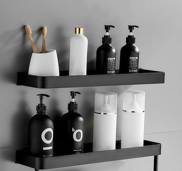 SleekShelf | Stylish Wall-Mounted Shower Organizer – No Drilling Required