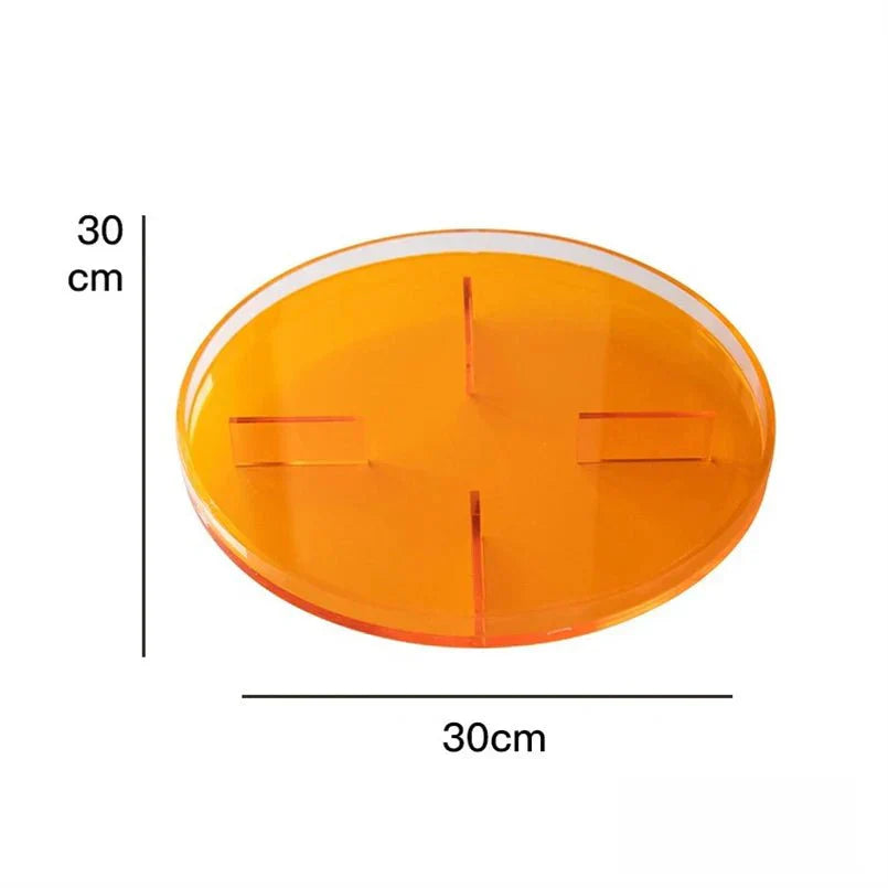 PrismTray | Vibrant Round Acrylic Storage Tray for Bathroom, Vanity, and Home Organization