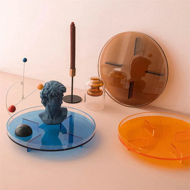 PrismTray | Vibrant Round Acrylic Storage Tray for Bathroom, Vanity, and Home Organization