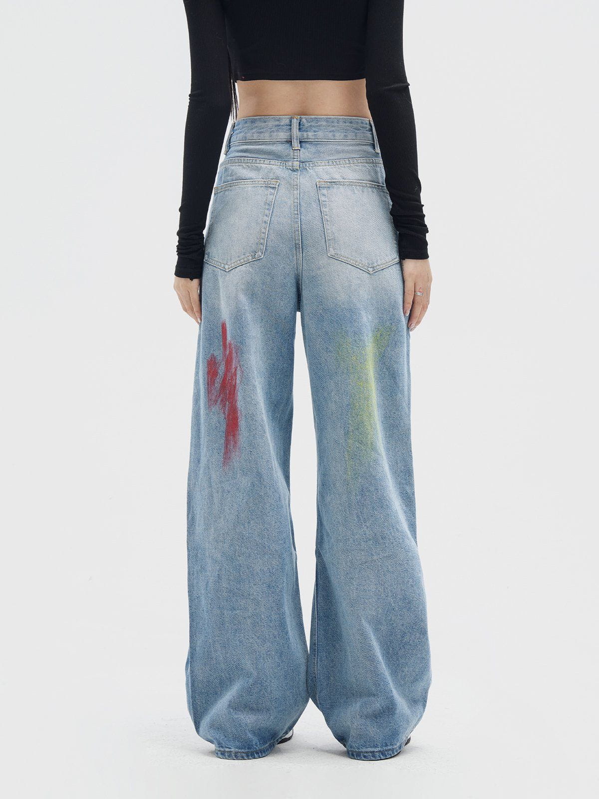 Yaki | Women's Trendy Graffiti Print Trousers