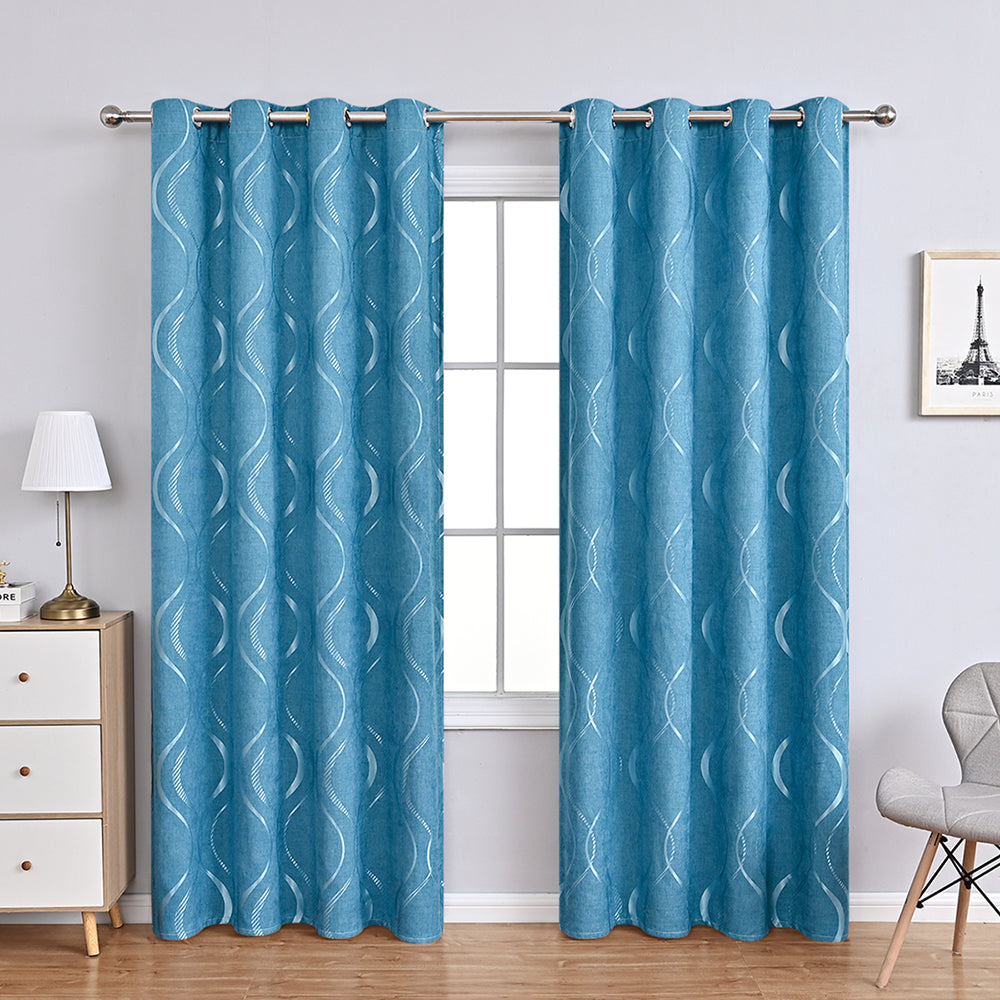 Elegant Floral Patterned Modern Chenille Curtains