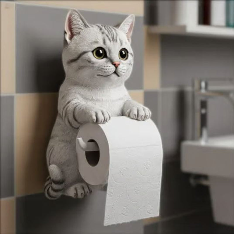 Adorable Cat Toilet Paper Holder – Stylish and Functional Bathroom Accessory