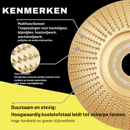 3-Piece Angle Grinder Disc Set for Wood: Cutting, Shaping, and Sanding