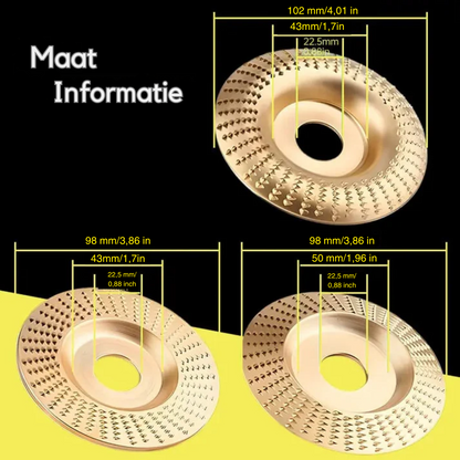 3-Piece Angle Grinder Disc Set for Wood: Cutting, Shaping, and Sanding