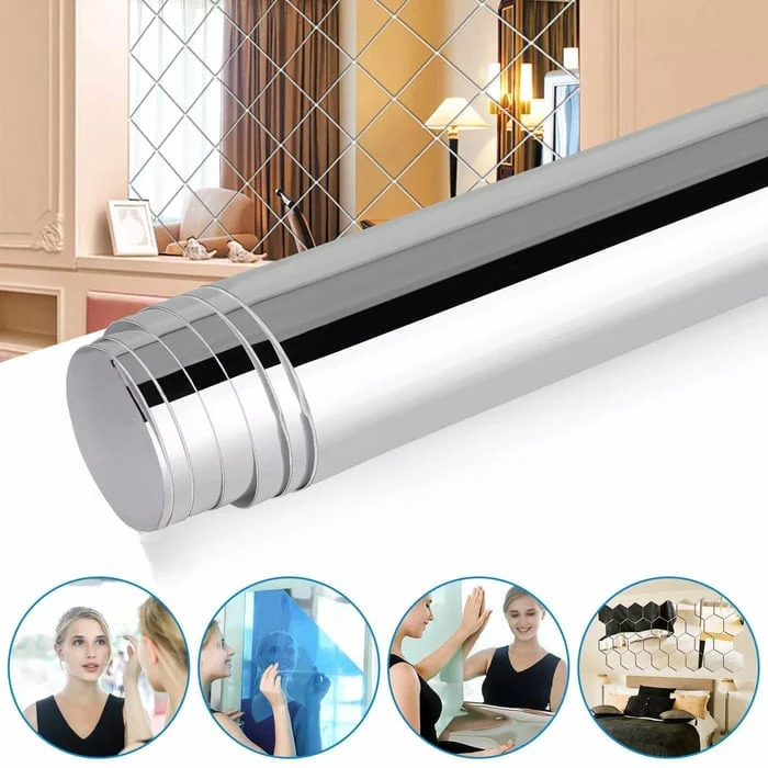 Shatterproof Ultraflexible Mirror Wall Decal - Safe and Durable