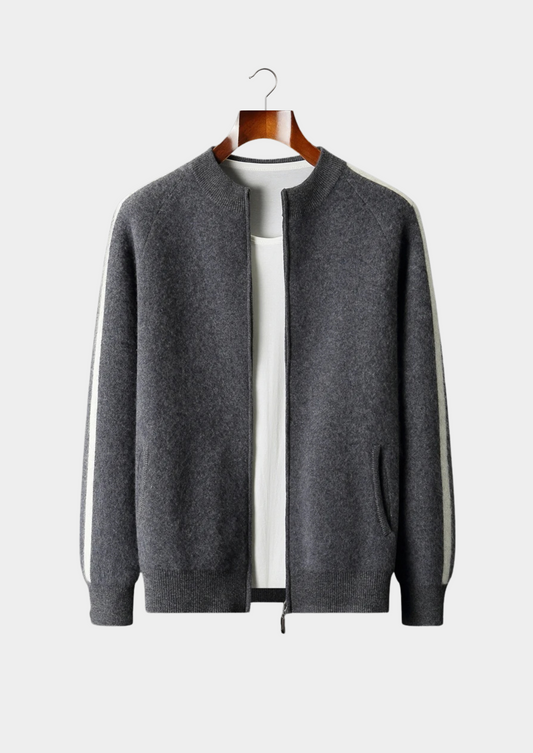 LIVAA Striped Wool Cardigan