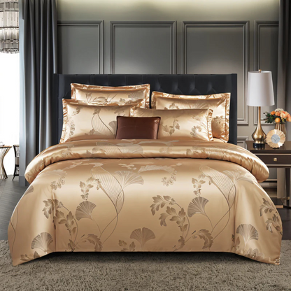 Floral Print Light Satin Duvet Cover