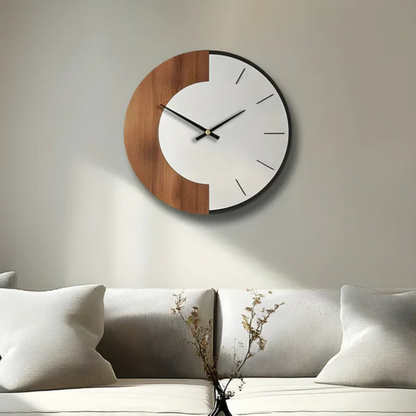 Oversized Rustic Wooden Wall Clock