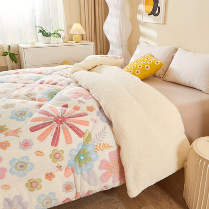 Cozy Floral Print Flannel Duvet for Your Bedroom