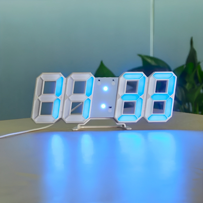 3D Digital LED Clock with Modern Design