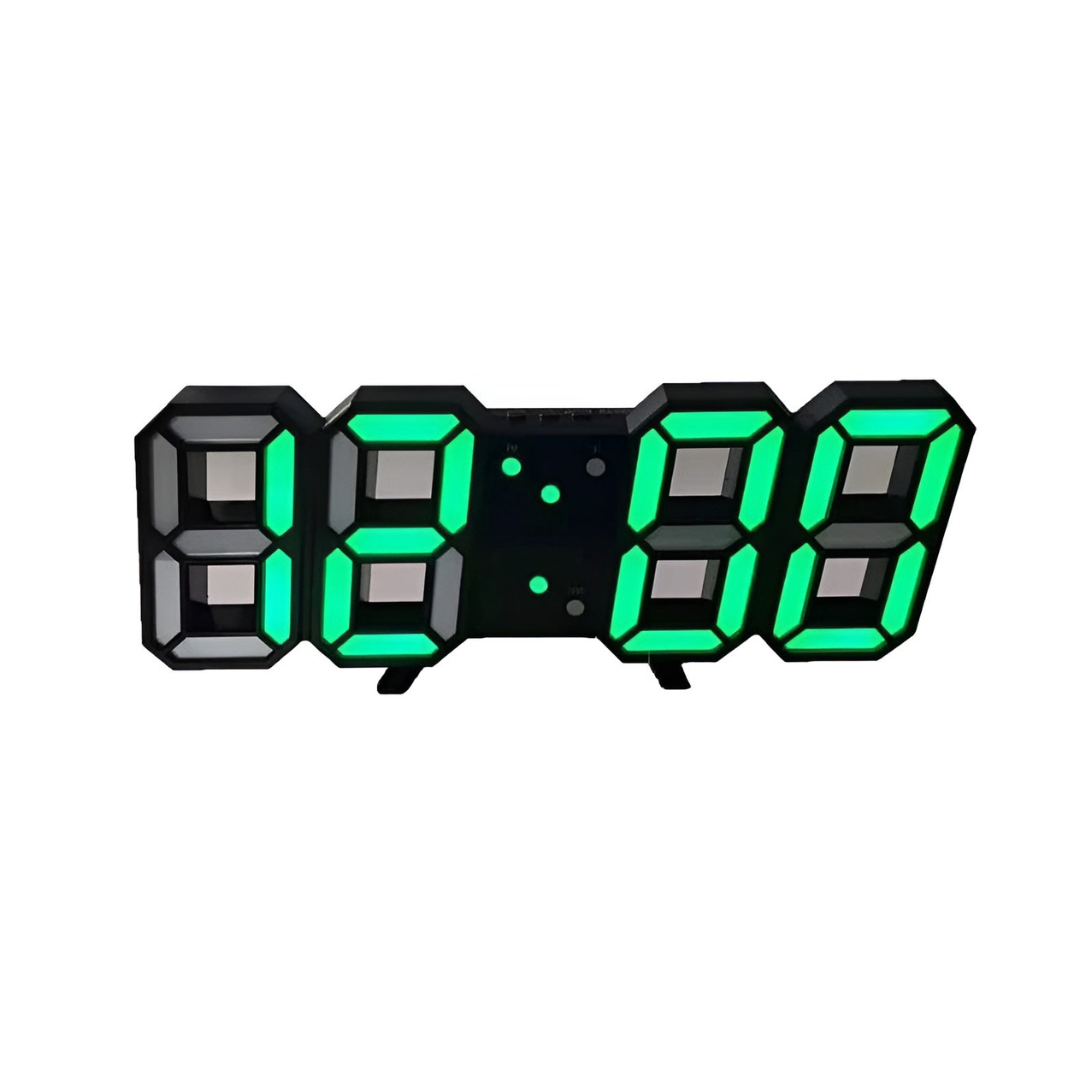 3D Digital LED Clock with Modern Design