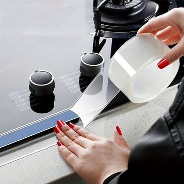 CaulkClear | Transparent Waterproof Sealant Tape - Self-Adhesive Strip for Kitchen, Bathroom, and Toilet Edges