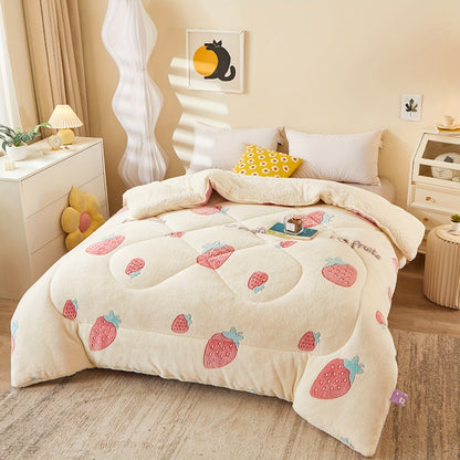 Cozy Floral Print Flannel Duvet for Your Bedroom