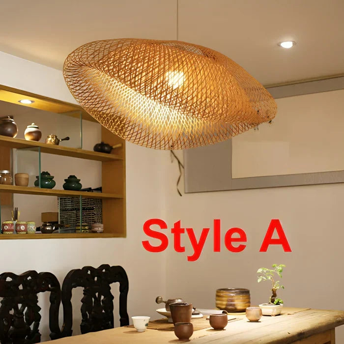 Chic Rattan Pendant Light - NaturGlow