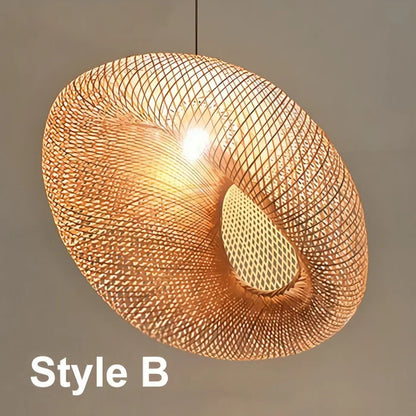Chic Rattan Pendant Light - NaturGlow