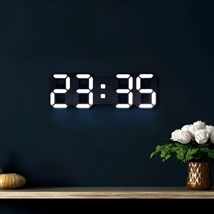 3D Digital LED Clock with Modern Design