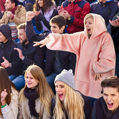 Cozy Universal Blanket Sweater with Oversized Kangaroo Pocket