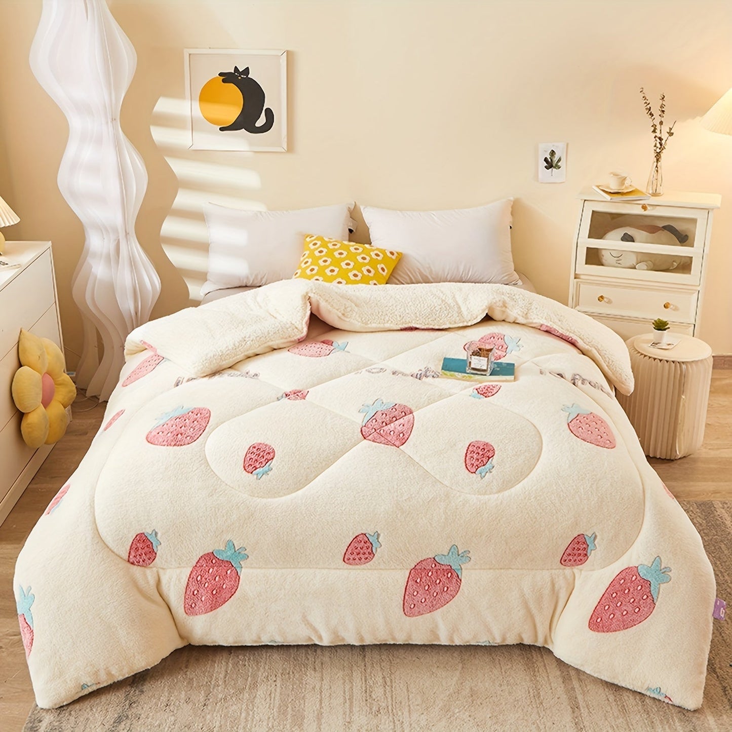 Cozy Floral Print Flannel Duvet for Your Bedroom