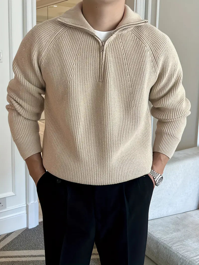 MAX | Trendy Men's Zip-Up Sweater for Effortless Casual Style