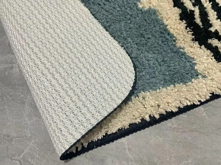 AbstractStep | Handmade Scandinavian Abstract Non-Slip Bath Mat - Chic Bathroom Rug