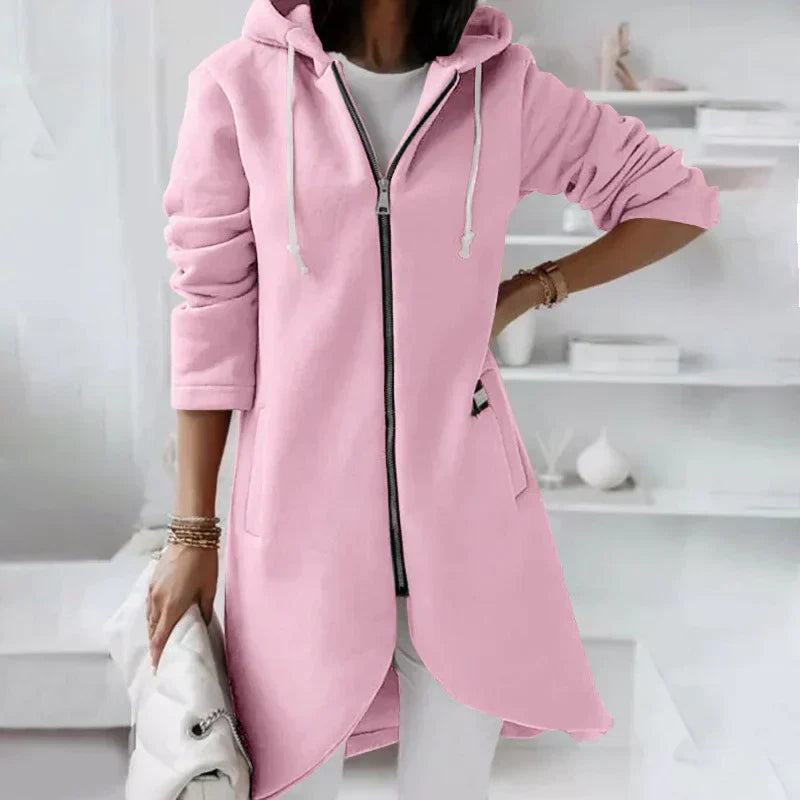 WW | Hooded Zip-Up Long Jacket
