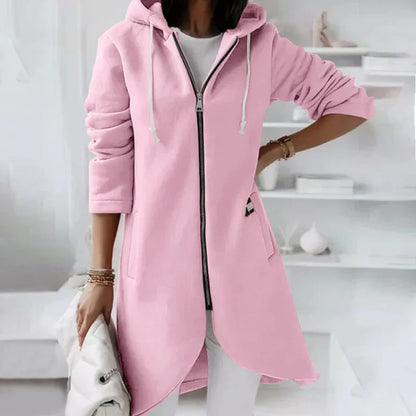 WW | Hooded Zip-Up Long Jacket