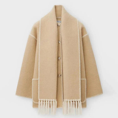 LATRICE - Stylish Coat with Matching Scarf