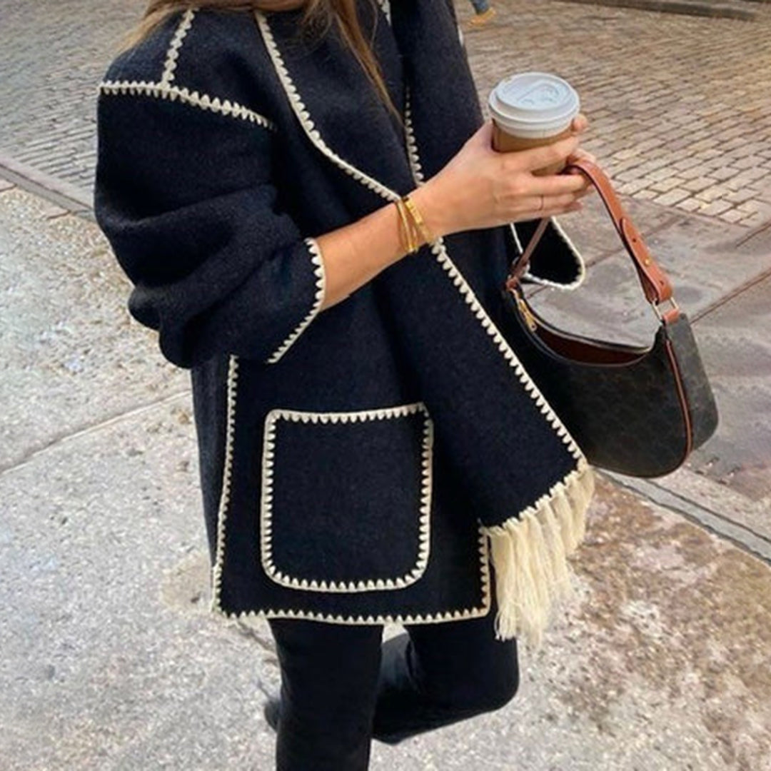 LATRICE - Stylish Coat with Matching Scarf