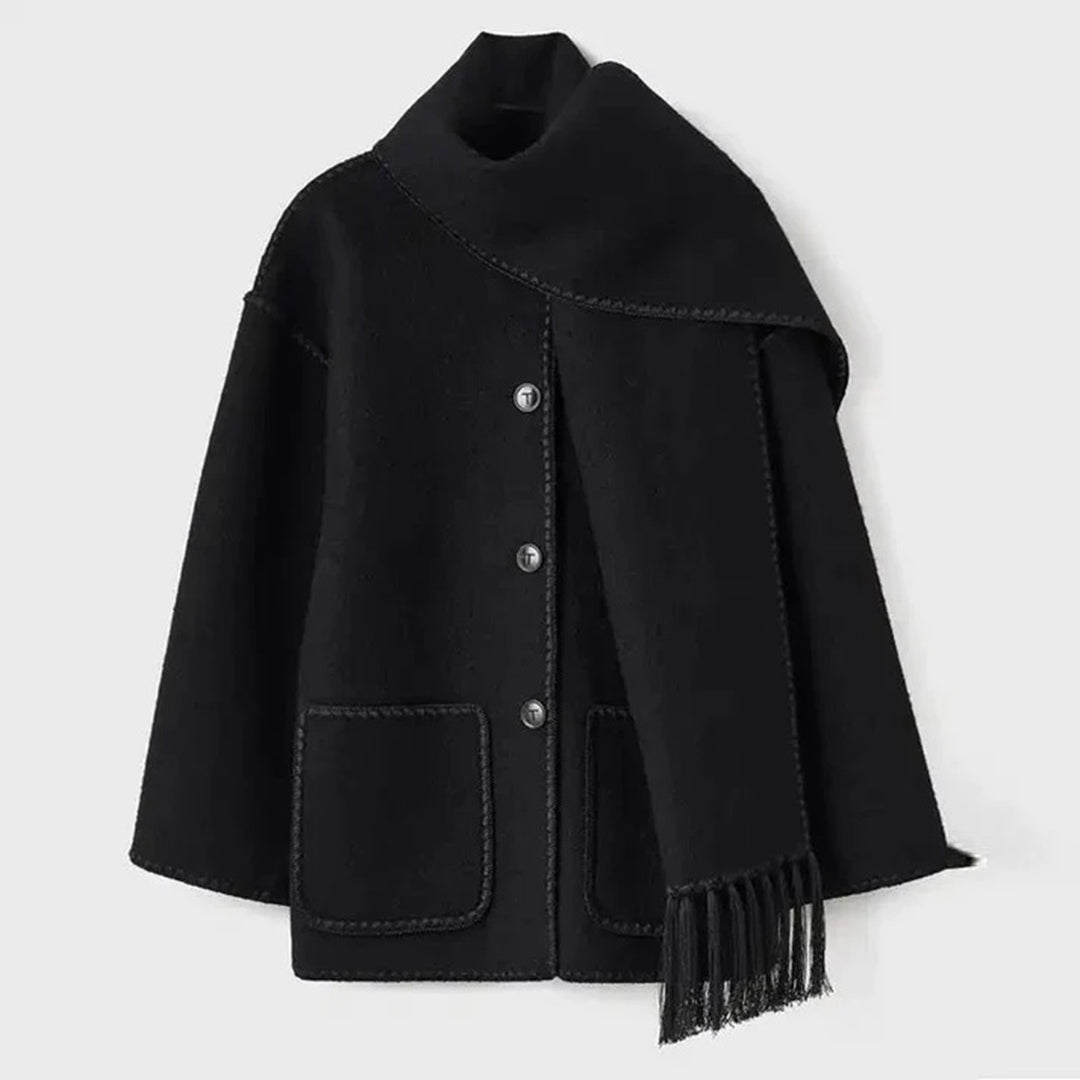 LATRICE - Stylish Coat with Matching Scarf