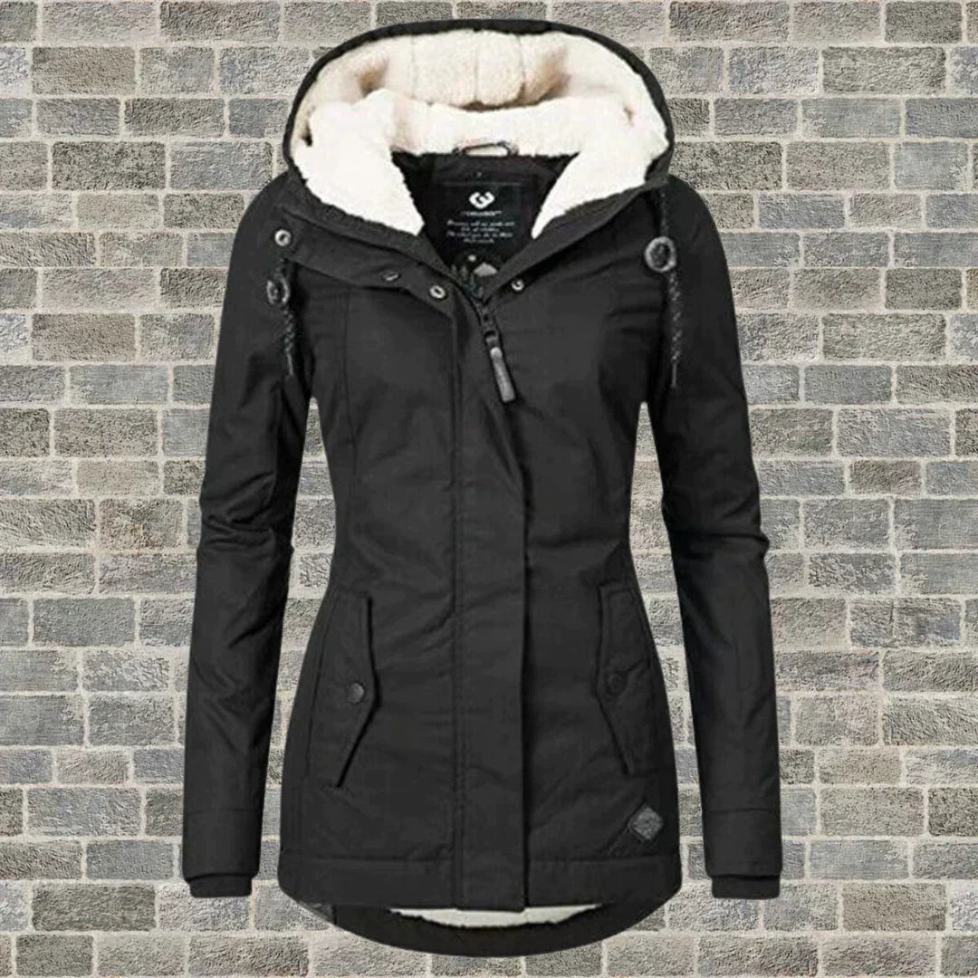 Chic Hooded Coat for Autumn and Winter Wear