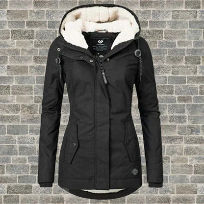 Chic Hooded Coat for Autumn and Winter Wear