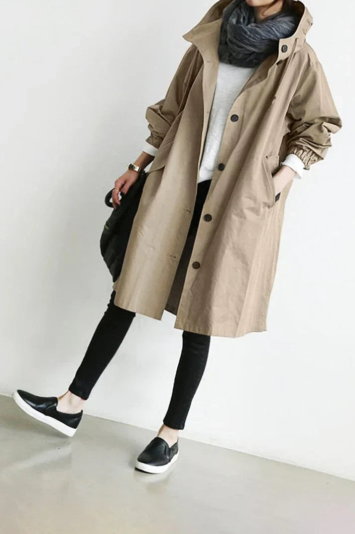Amara | Stylish Oversized Trench Coat for Women – Effortlessly Chic and Relaxed