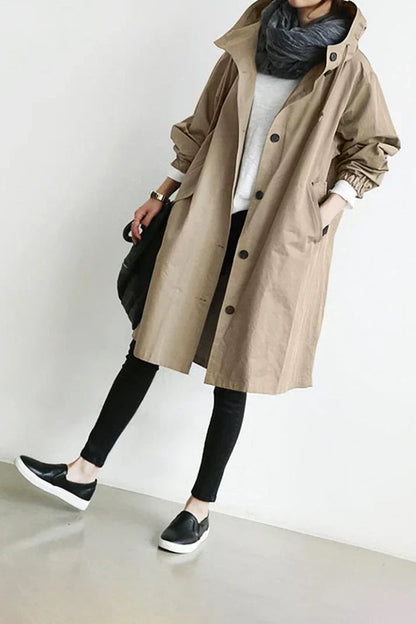Amara | Stylish Oversized Trench Coat for Women – Effortlessly Chic and Relaxed